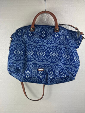 Rebecca Minkoff Blue & White Patterned Satchel One Size